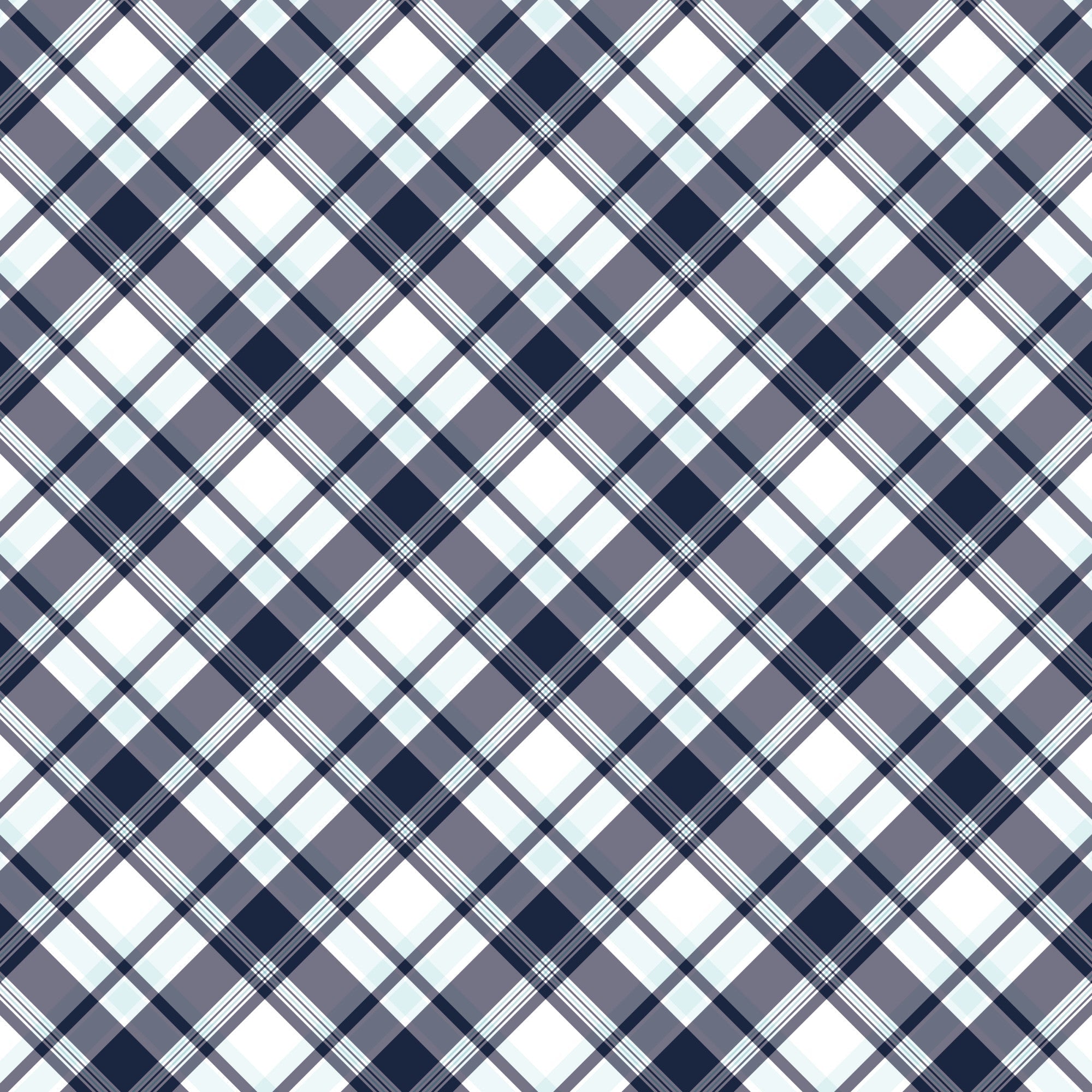 navy blue, white, gray, plaid pattern, diagonal checks, tartan design, geometric pattern, nautical theme, maritime style,, fabric panel, crosshatch lines, preppy aesthetic, sailing inspiration, coastal vibes, checkered motif, woven appearance, crisp lines, maritime fashion