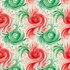 watercolor, christmas swirls, red, green, cream, spiral patterns, flowing design, holiday fabric,, fabric panel, festive colors, circular motifs, whimsical swirls, seasonal pattern, abstract design, coral pink, sage green, decorative swirls, winter theme, holiday crafting