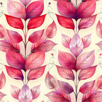 coral pink, hot pink, magenta, lavender, purple, rose pink, crimson red, deep purple, gradient pink, floral, botanical, leaves, nature-inspired, elegant, modern, whimsical, romantic, spring, summer, garden, flowing, artistic, decorative, nursery, children's room, baby shower, soft, delicate, multi-colored, jewel tones