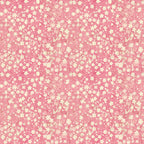 vintage pink, coral pink, cream flowers, yellow flowers, floral pattern, cherry blossoms, sakura flowers, scattered blooms, ditsy print, small florals,, fabric panel, spring flowers, delicate petals, romantic style, soft pastels, vintage aesthetic, blooming pattern, textile design, crafting fabric