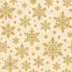 gold snowflakes, cream background, ivory, champagne, winter, holiday, christmas, elegant, traditional, snowflake pattern, geometric stars, celestial, festive, ornamental, luxury, glamorous, vintage, classic, formal, four-pointed stars, intricate detail, sparkly, metallic gold, seasonal, winter wonderland, sophisticated, timeless, decorative motifs