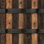 rustic wood, weathered planks, iron bands, barrel staves, brown tones, aged metal, western theme, distressed finish, wood grain, vintage hardware, country style, rustic charm,, fabric panel, americana, frontier style, barnwood texture, metallic accents, rustic brown, weathered appearance