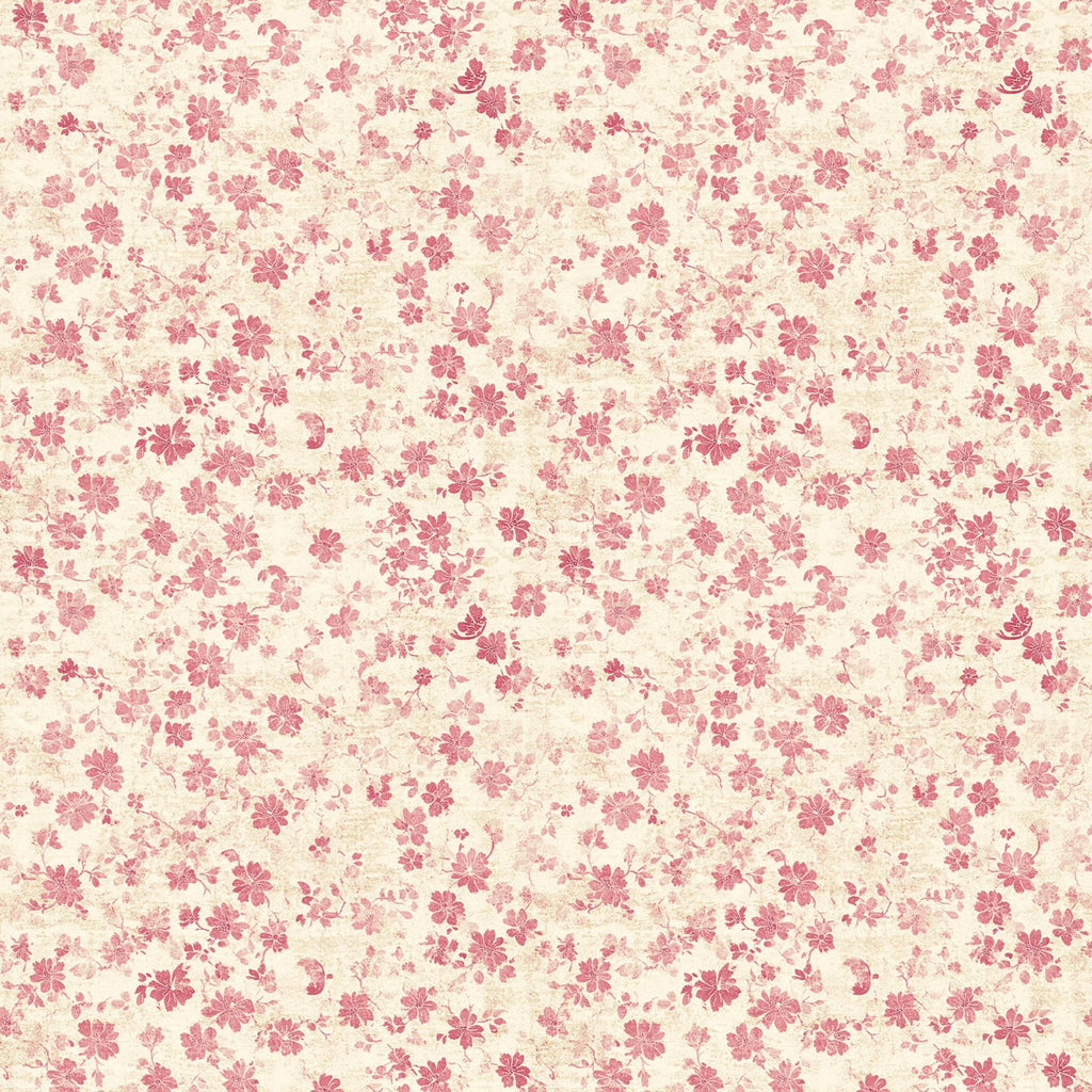 vintage pink, cream background, floral pattern, small flowers, delicate blooms, scattered design, feminine, soft tones,, fabric panel, botanical motifs, romantic style, dusty rose, peachy pink, tiny blossoms, all-over print, cottage style, shabby chic, pastel colors
