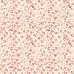 vintage pink, cream background, floral pattern, small flowers, delicate blooms, scattered design, feminine, soft tones,, fabric panel, botanical motifs, romantic style, dusty rose, peachy pink, tiny blossoms, all-over print, cottage style, shabby chic, pastel colors