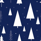 navy blue, white, winter, christmas, holiday, snowflakes, evergreen trees, pine trees, festive, modern, geometric, minimalist, scandinavian, snow, seasonal, kids room, nursery, playroom, baby, whimsical, forest, trees, elegant, simple, contemporary, winter wonderland, snowy, cold weather, december