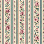 dusty rose, mauve, sage green, cream, soft pink, vintage floral, striped, roses, botanical, nature, traditional, elegant, romantic, cottage core, victorian, spring, garden, delicate flowers, classic, timeless, feminine, soft colors, multi-colored stripes, small florals, home decor, quilt making, sewing projects