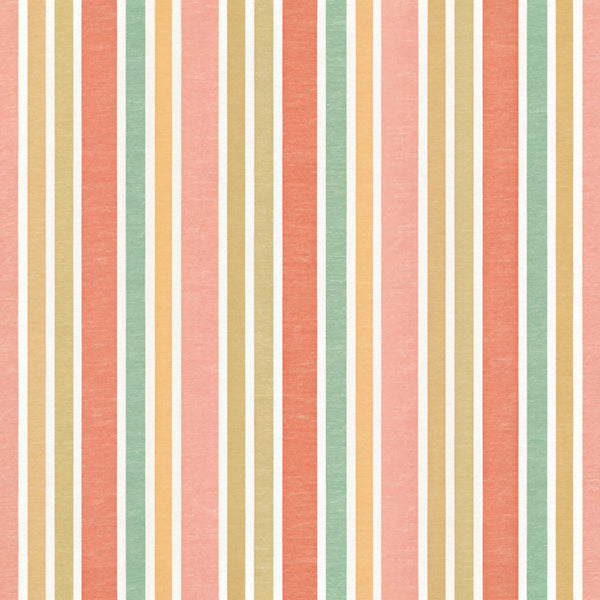 coral pink, dusty rose, sage green, soft peach, tan, cream, white, pastel, vertical stripes, striped pattern, candy stripe, modern, contemporary, spring, baby, nursery, kids room, playroom, gender neutral, soft colors, soothing, calming, sweet, cute, pretty, light and airy