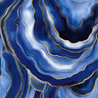 royal blue, gold, agate pattern, geode design, marble texture, swirling lines, organic shapes, layered bands, metallic accents, mineral formation, abstract design, flowing curves, crystalline structure, luxurious appearance,, fabric panel, contemporary style, geological inspired, shimmering details, natural stone motif