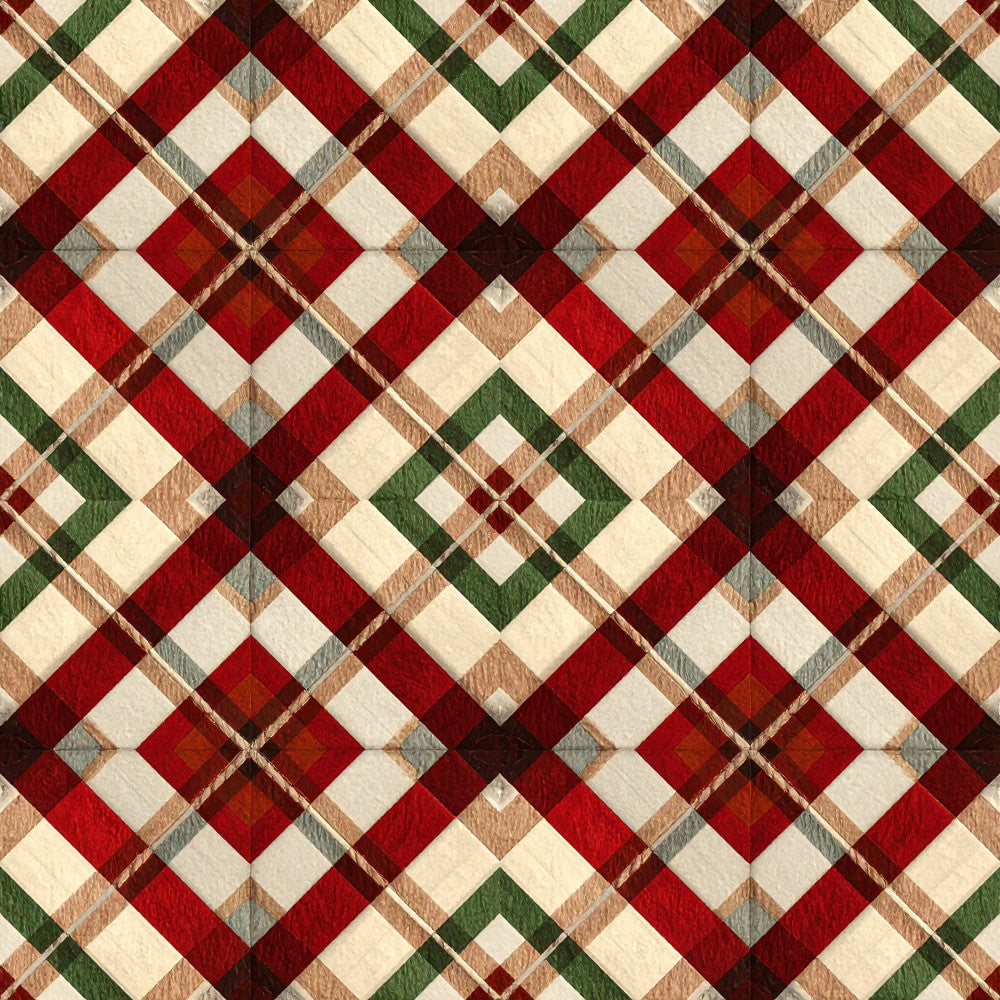 red plaid, cream plaid, green plaid, tan plaid, burgundy plaid, forest green, diamond pattern, geometric pattern, traditional plaid, classic plaid, holiday colors, christmas colors, festive pattern, rustic style, farmhouse style, cottage core, cozy pattern, warm colors, neutral tones, checkered pattern, argyle pattern, woven pattern, winter theme, autumn colors, earth tones, traditional design, timeless pattern, lodge style, cabin decor