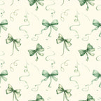 sage green, soft green, pale green, cream, ivory, off-white, bows, ribbons, curls, swirls, botanical, nature, elegant, whimsical, feminine, delicate, spring, vintage, romantic, sophisticated, girls room, nursery, baby shower, pastel, watercolor, hand-painted, gift wrap inspired, decorative bows, curling ribbons, graceful