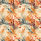 autumn leaves, burnt orange, cream, dark teal, fall foliage, flowing leaves, golden orange, hand-painted style, leaf motifs, nature-inspired, orange, peachy tones, red leaves, rustic, seasonal, swirling leaves, warm tones, watercolor effect, autumn, botanical, fall, nature, elegant, organic, transitional style, cream background, rust, terracotta