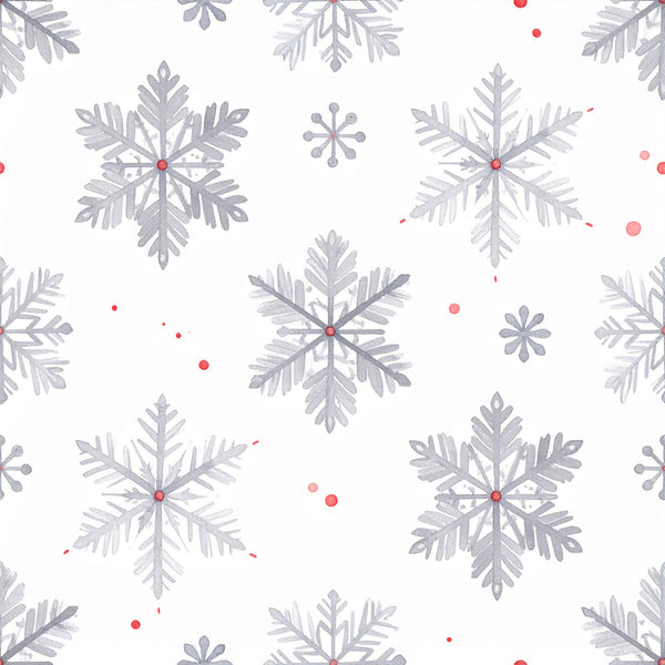 snowflake, winter, holiday, christmas, silver, gray, grey, red, coral pink, festive, geometric, modern, elegant, snow, frost, icy, cool tones, seasonal, december, cold weather, wintery, sophisticated, contemporary, delicate, intricate patterns, decorative, nordic, scandinavian, minimalist, home decor