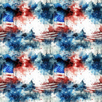 patriotic grunge, watercolor style, american flag, red white blue, abstract splashes, paint splatters, distressed look,, fabric panel, stars and stripes, artistic brushstrokes, navy blue, crimson red, weathered effect, fourth of july, independence day, contemporary art, mixed media appearance, textile design, repeating pattern