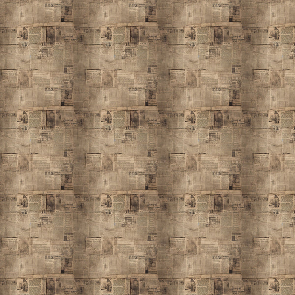 sepia, beige, brown, tan, vintage newspapers, aged paper, antique print, distressed texture, weathered look, nostalgic pattern, old newsprint, faded text, historical design,, fabric panel, retro style, muted tones, newspaper collage, worn appearance, period aesthetic