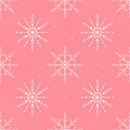 coral pink, white, snowflake, winter, geometric, modern, holiday, christmas, elegant, minimal, sparkle, snow, festive, delicate, linework, outlined design, whimsical, seasonal, frost, crystalline, nursery, kids room, baby shower gift, contemporary, decorative, intricate pattern, diamond shapes, symmetrical