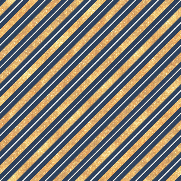 navy blue, gold, metallic gold, diagonal stripes, glitter texture, sparkly, geometric pattern, repeating stripes, angled lines,, fabric panel, celebration theme, festive, shimmery, striped design, party colors, luxurious, elegant pattern, cotton fabric
