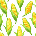 yellow, golden yellow, bright green, lime green, corn cobs, corn ears, sweet corn, vegetable pattern, food motif, harvest theme, farm fresh, agricultural design, summer produce, repeating pattern, scattered layout,, fabric panel, botanical illustration, realistic style, kitchen theme