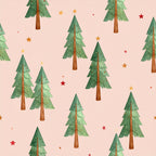 forest green, cream, blush pink, sage green, burgundy red, gold stars, red stars, yellow stars, christmas trees, pine trees, evergreen, holiday, winter, festive, whimsical, rustic, nature, celestial, stars and trees, nursery, playroom, kids room, baby shower, children's decor, seasonal, christmas themed, woodland