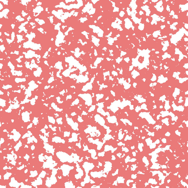 coral pink, white, grunge pattern, distressed texture, speckled design, abstract spots, weathered look, vintage style,, fabric panel, rough texture, splattered effect, aged appearance, mottled surface, artistic pattern, contemporary design, crafting material, sewing fabric, modern grunge, textured background