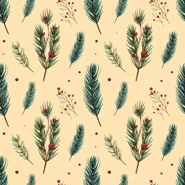 cream background, teal green, forest green, burgundy red, wine red, botanical, nature, floral, branches, berries, evergreen, pine, holiday, christmas, winter, rustic, elegant, vintage, natural, botanical illustration, delicate, festive, traditional, cozy, autumn, seasonal, home decor, nursery, nature lover, botanical print