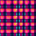 neon pink, hot pink, magenta, orange, coral, teal, turquoise, navy blue, purple, gingham pattern, checkered design, plaid weave, geometric squares, bright colors, vibrant hues, electric colors, fluorescent tones,, fabric panel, modern pattern, contemporary design, cross-hatch design, woven appearance