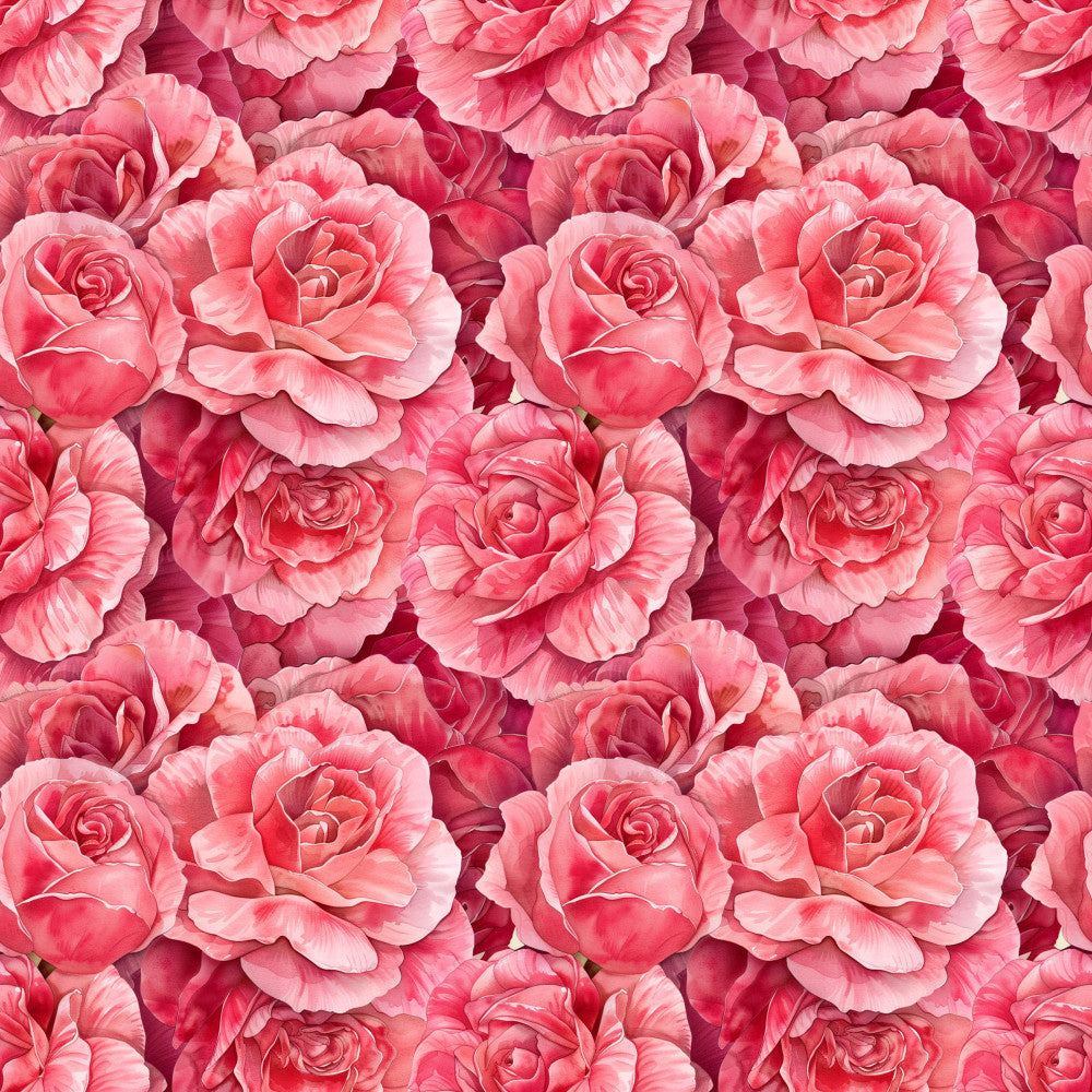 coral pink, hot pink, rose pink, magenta, blush pink, romantic pink, floral, roses, full bloom roses, garden flowers, nature, botanical, elegant, romantic, vintage, traditional, spring, summer, rose garden, flower garden, double roses, layered petals, lush florals, feminine, classic floral, cottage garden, wedding, bridal, anniversary