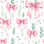 rose pink, dusty pink, sage green, soft pink, blush pink, pale pink, watercolor bows, ribbon bows, botanical, floral, spring, baby girl, nursery, feminine, elegant, whimsical, delicate, berries, fern leaves, eucalyptus, nature inspired, soft colors, pastel, girly, baby shower, nursery decor, sweet, romantic, gentle