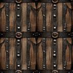 western theme, rustic wood, leather straps, metal studs, brown tones, tan colors, dark brown, weathered texture, vintage style, cowboy aesthetic,, fabric panel, distressed finish, rustic hardware, western wear, frontier style, aged appearance, country motif