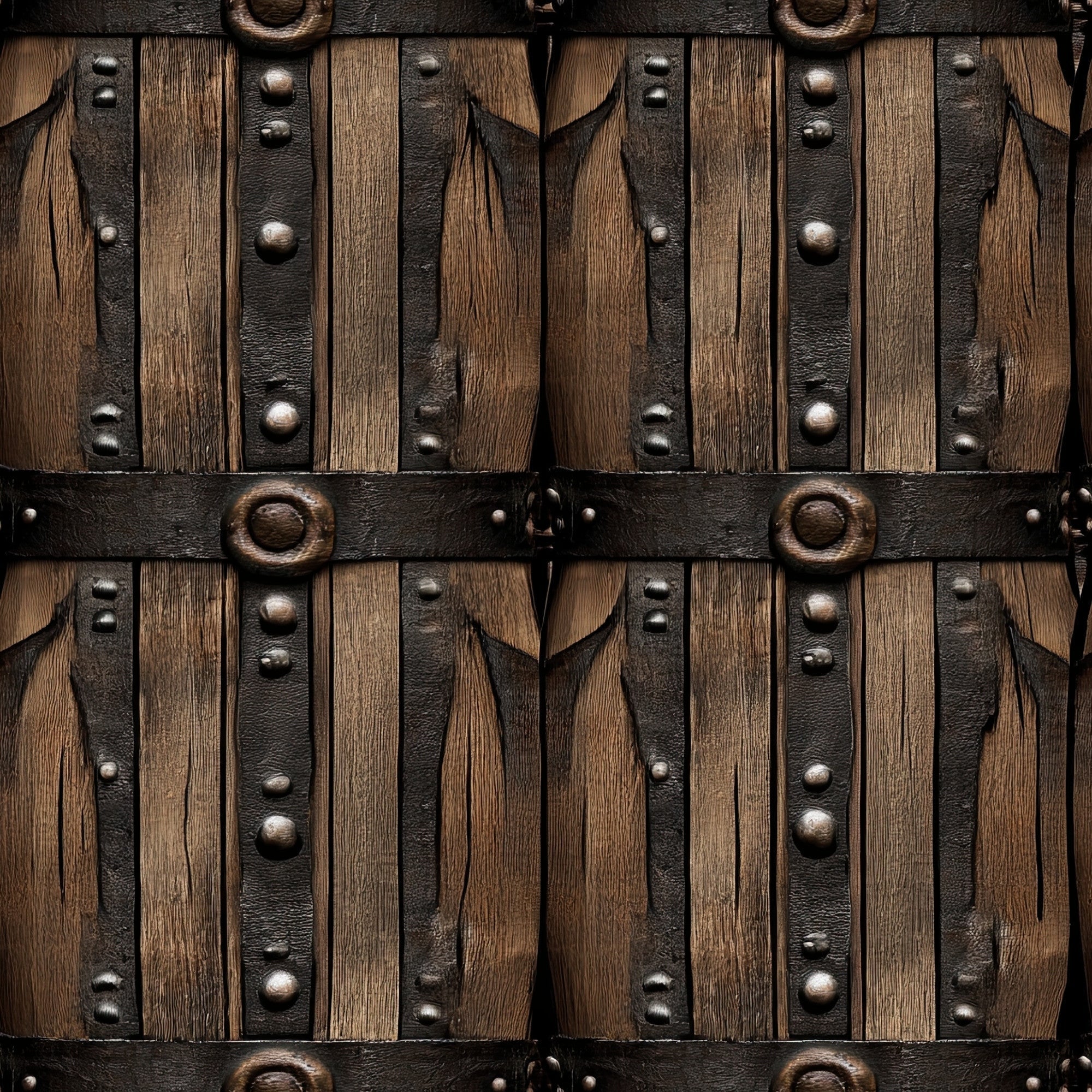 western theme, rustic wood, leather straps, metal studs, brown tones, tan colors, dark brown, weathered texture, vintage style, cowboy aesthetic,, fabric panel, distressed finish, rustic hardware, western wear, frontier style, aged appearance, country motif