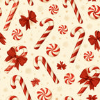 candy cane, peppermint, red and cream, holiday, christmas, festive, candy, sweets, lollipop, snowflake, gold accents, vintage christmas, whimsical, traditional, nostalgic, winter, seasonal, candy themed, classic christmas, red striped, retro, playroom, kids room, children's, cheerful, decorative, elegant