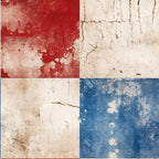 red, white, blue, distressed, weathered, aged, cracked, peeling paint, patriotic, americana, vintage, rustic, worn, faded,, fabric panel, textured, shabby chic, country, antique finish