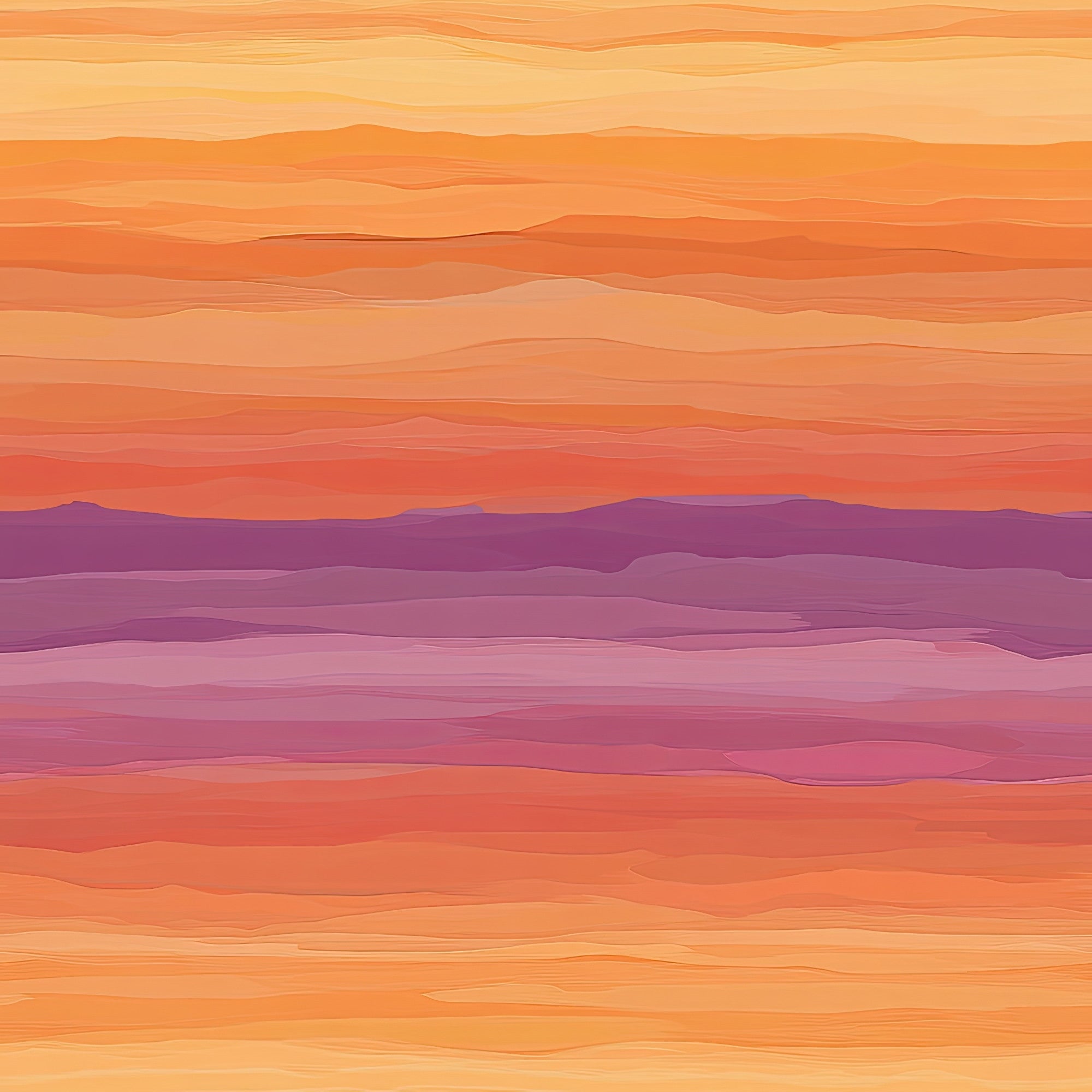 sunset colors, orange gradient, purple hues, coral tones, layered mountains, desert landscape, southwestern scenery, warm palette,, fabric panel, abstract hills, peachy orange, mauve purple, geometric waves, western theme, canyon colors, flowing layers, warm sunset, landscape design, cotton fabric