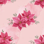 coral pink, rose pink, magenta, dusty pink, soft pink, light pink, sage green, muted green, floral, poinsettia, botanical, watercolor, winter holiday, christmas, elegant, romantic, festive, nature-inspired, decorative flowers, gold accents, shimmer detail, traditional, classic, holiday decor, seasonal, celebration, gift giving, sophisticated, artistic, painted effect