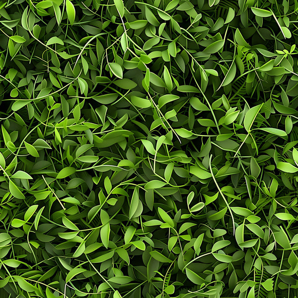 forest green, lime green, emerald green, sage green, tiny leaves, small foliage, botanical pattern, nature design, leaf motif, dense foliage,, fabric panel, realistic leaves, layered design, natural elements, organic pattern, woodland theme, botanical print, green tones, leaf texture