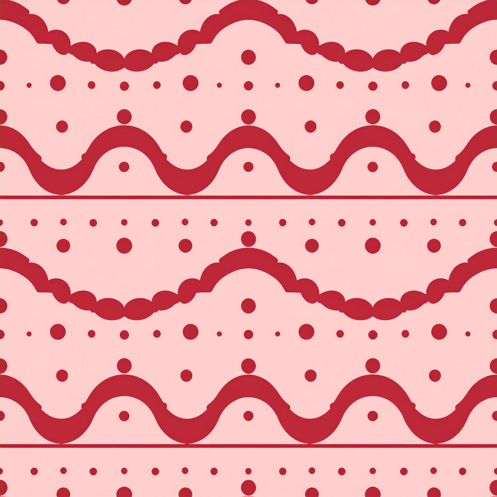 burgundy, crimson red, dusty rose, pink, scalloped edge, wavy stripes, geometric, dots, polka dots, circles, modern, elegant, sophisticated, vintage, decorative, retro, classic, traditional, romantic, whimsical, baby shower, nursery, kid's room, playroom, baby gift, sweetness, delicate, ornamental, trending, chic