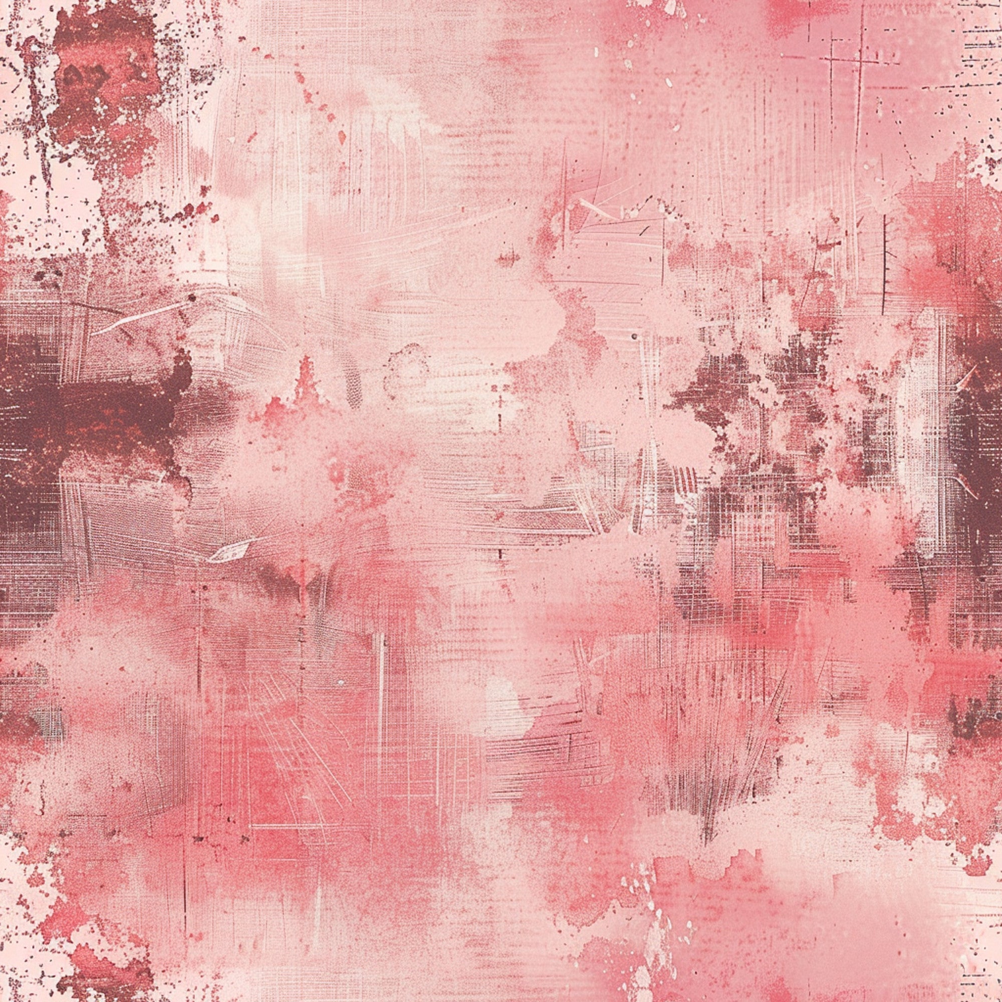 pink blush, coral pink, mauve, dusty rose, grunge pattern, distressed texture, abstract design, weathered look, vintage style, faded appearance, textured surface,, fabric panel, artistic brushstrokes, layered effects, muted tones, soft pastels, aged finish, contemporary art, mixed media style