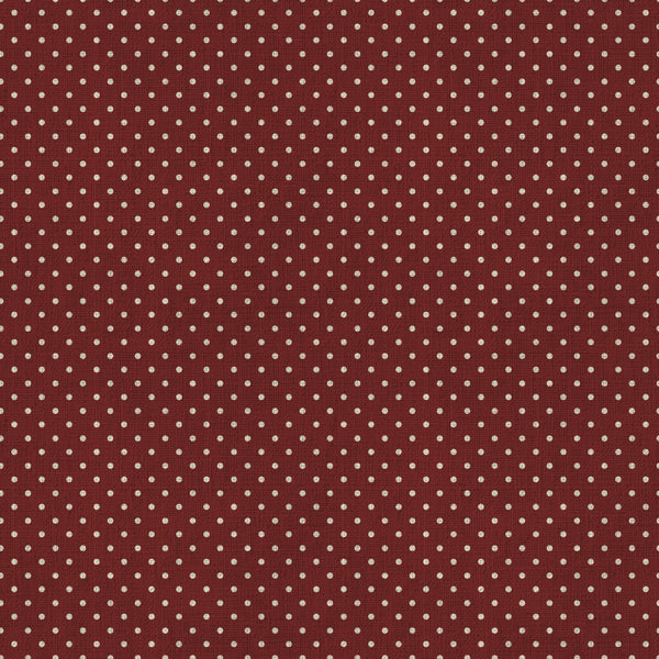 burgundy, cream dots, white polka dots, dotted pattern, geometric dots, classic polka dot, wine red, deep red, cream, ivory, traditional style, vintage style, retro pattern, simple pattern, timeless design, neutral accents, structured pattern, small dots, repeating dots, home decor, apparel, dress fabric, craft projects, autumn color, warm tones, elegant style, cottage style, classic design
