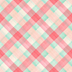 coral pink, dusty rose, mint green, pale peach, cream, soft pink, geometric, diamond pattern, quilted texture, modern, pastel, spring, baby nursery, playroom, kids room, baby shower, soft colors, contemporary, grid pattern, light and airy, gentle hues, soothing, baby-friendly, nursery decor, gender-neutral, subtle texture, color blocking, diagonal pattern