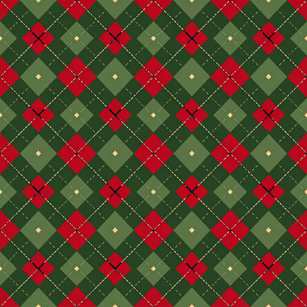 forest green, red, cream, argyle, plaid, geometric, traditional, classic, holiday, christmas, preppy, tartan, dashed lines, diamond pattern, neutral accents, elegant, formal, vintage, scottish, timeless, festive, winter, home decor, upholstery, sophisticated, red and green, seasonal, heirloom style