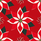 red, cream white, dark green, forest green, poinsettia, floral, holiday, christmas, festive, elegant, traditional, botanical, winter, seasonal, flower petals, leaves, nature-inspired, home decor, decorative, sophisticated, classic, red and white, greenery, holiday season, christmas crafts, festive design, traditional christmas