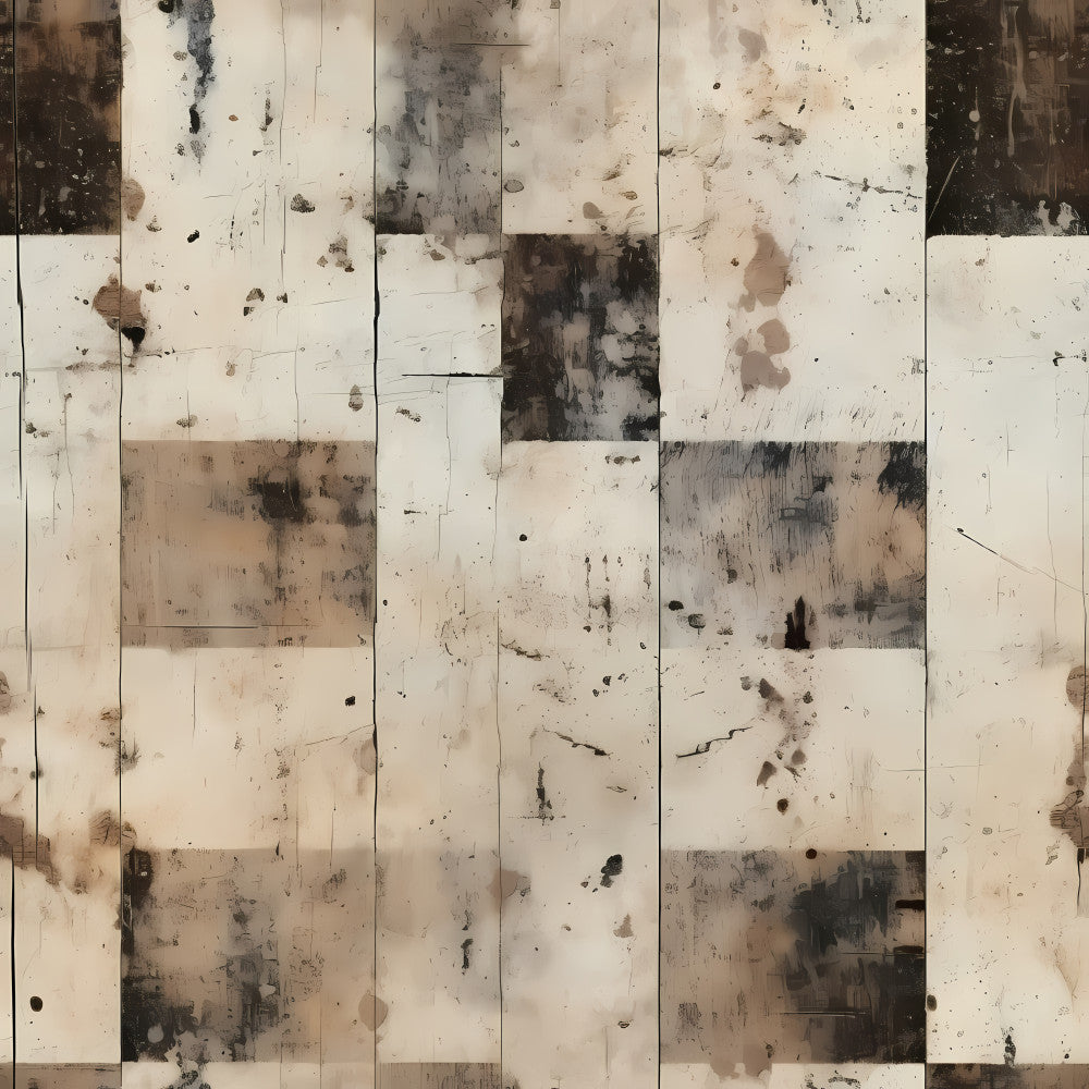 cream, off-white, beige, taupe, charcoal gray, dark brown, distressed, weathered, vintage, rustic, abstract, grunge, industrial, modern, farmhouse, worn, aged, mottled, speckled, stained, textured, neutral, monochromatic, minimalist, contemporary, artistic, distressed wood look, shabby chic, boho, eclectic