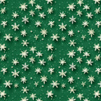 forest green, cream, white, snowflakes, winter, christmas, holiday, snow, festive, seasonal, elegant, traditional, cozy, cold weather, frozen, icy, crystalline, geometric, repeating pattern, winter wonderland, christmas decor, holiday themed, wintery, sparkly, delicate, detailed, festive spirit, seasonal celebration