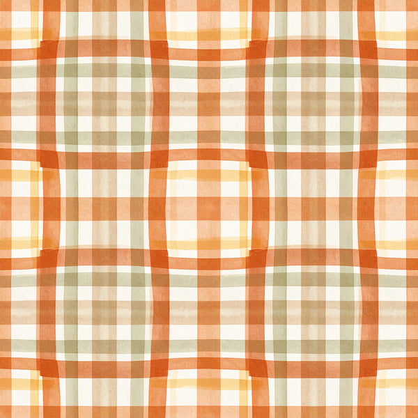 burnt orange, terracotta, sage green, cream, white, peachy orange, tan, beige, plaid, gingham, checkered, geometric, farmhouse, rustic, cottage core, country, traditional, autumn, fall, warm tones, neutral, earth tones, kitchen, home decor, cozy, classic, vintage inspired, woven pattern, multi-colored plaid