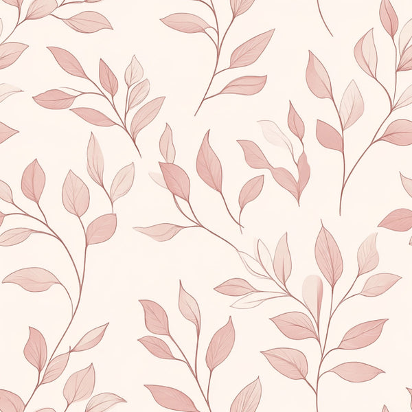dusty rose, mauve pink, blush pink, cream, botanical, leaf pattern, leafy, nature-inspired, elegant, modern, minimalist, spring, garden theme, delicate leaves, organic, flowing branches, subtle, soft, vintage botanical, peaceful, calming, natural, feminine, sophisticated, contemporary floral, branch pattern, botanical leaves, springtime, serene