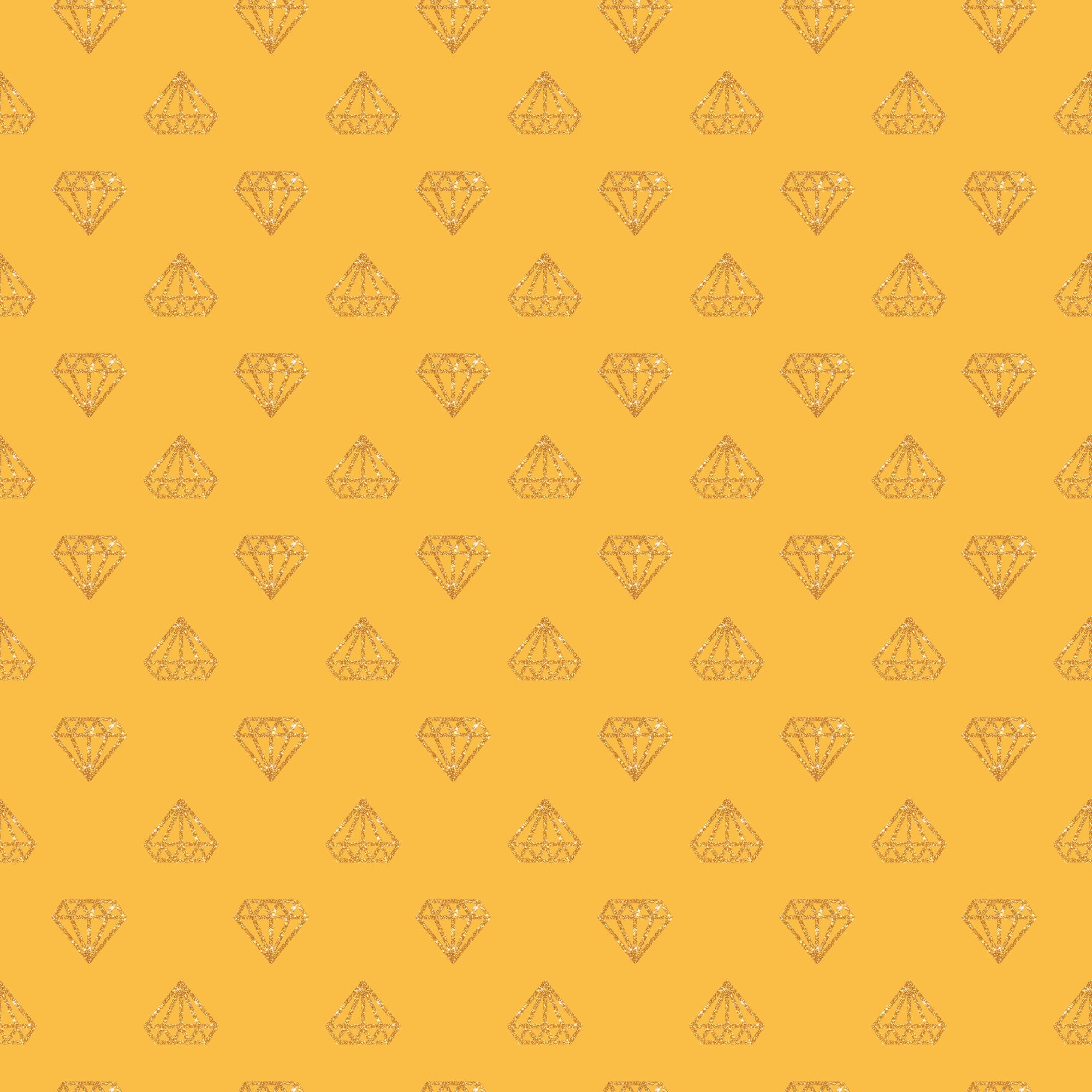 golden yellow, orange background, diamond pattern, geometric shapes, glittery diamonds, sparkly gems, repeating motif,, fabric panel, celebration theme, festive design, luxury pattern, precious stones, brilliant cut diamonds, shimmer effect, coordinating pattern, craft fabric, sewing material