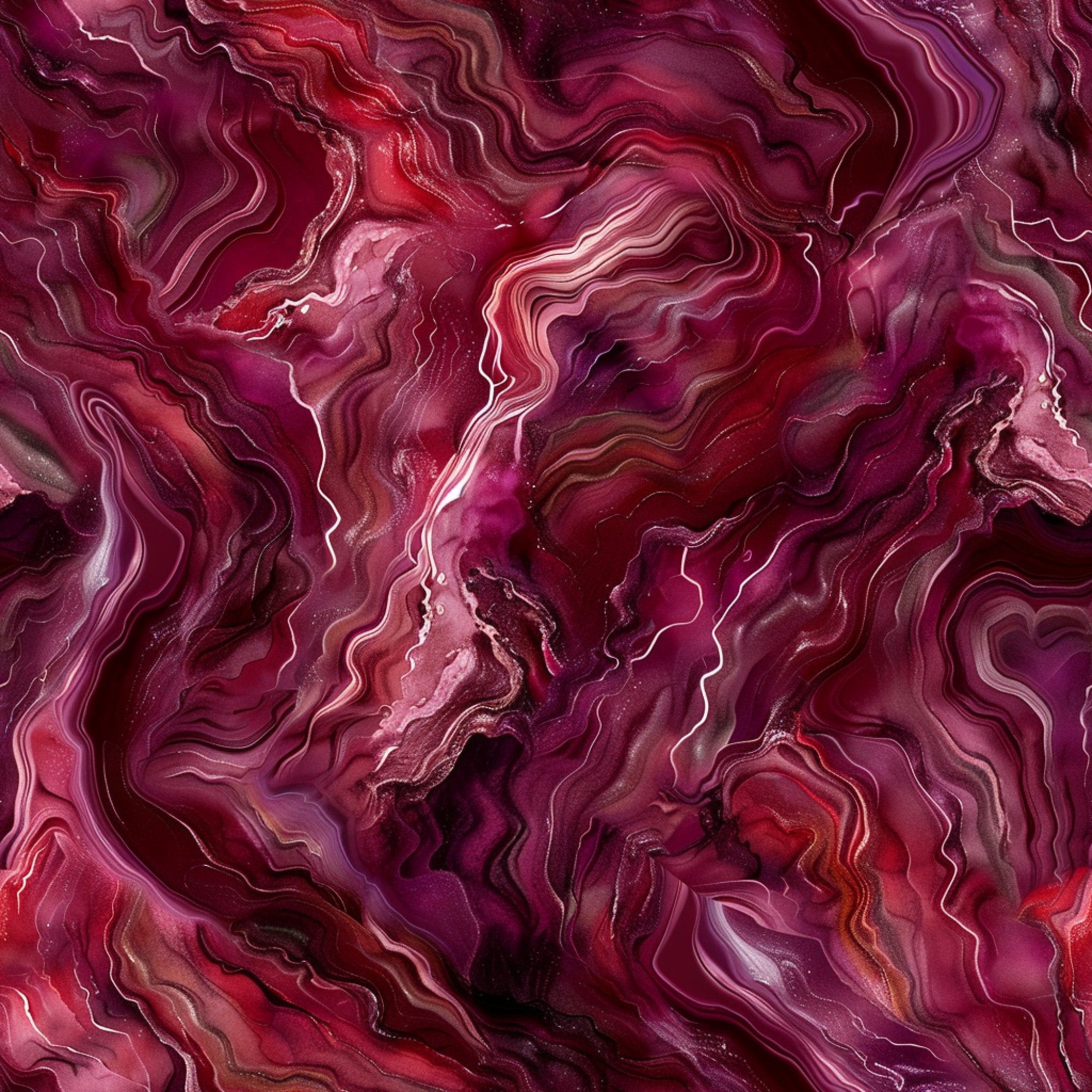 burgundy, maroon, deep red, magenta, purple, abstract pattern, swirling design, fluid motions, marble effect, geode inspired, wavy lines, organic shapes, rich tones, luxurious feel,, fabric panel, modern art style, flowing movement, layered texture, jewel tones