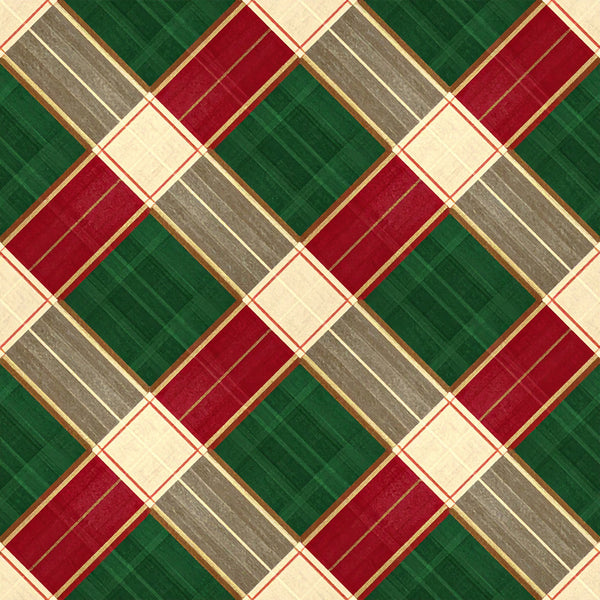 forest green, burgundy red, cream, gray, gold trim, geometric, herringbone, diamond pattern, plaid, traditional, classic, elegant, vintage, holiday, christmas, festive, winter, red and green, neutral tones, home decor, quilt backing, upholstery, sophisticated, formal, seasonal, argyle, woven texture