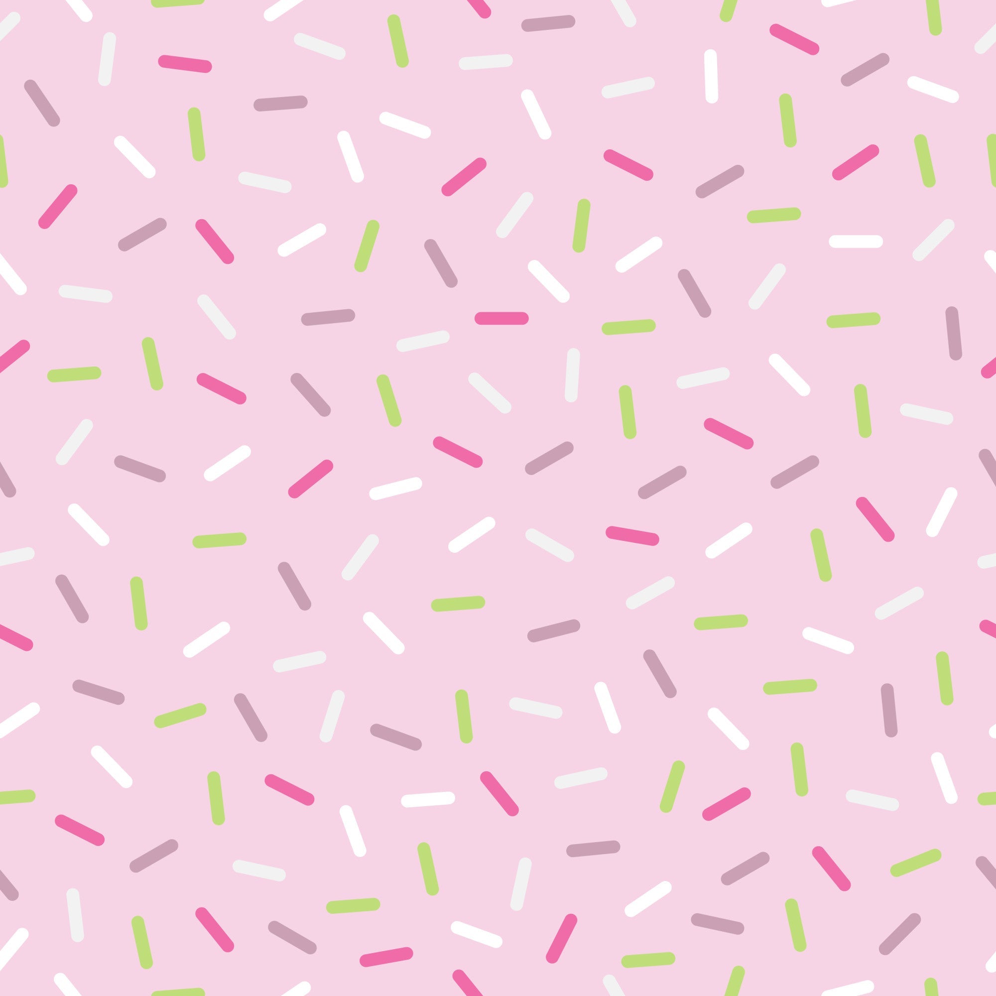 pink background, rainbow sprinkles, colorful sprinkles, green sprinkles, white sprinkles, purple sprinkles, magenta sprinkles, scattered pattern, candy sprinkles, dessert theme, sweet treats, bakery pattern, fun design, playful mood,, fabric panel, birthday theme, celebration pattern, confetti style, whimsical design