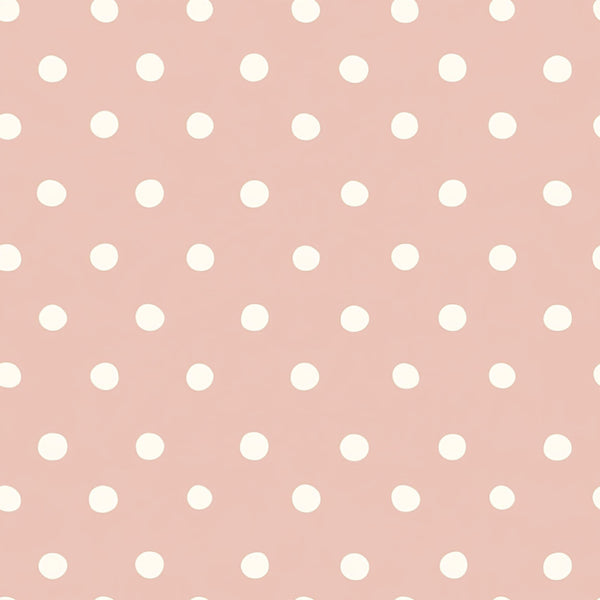 dusty rose, blush pink, mauve, polka dot, dot pattern, geometric, modern, simple, minimalist, contemporary, soft, pastel, neutral, sweet, cute, baby, nursery, playroom, kids room, baby shower, infant, toddler, delicate, gentle, classic, timeless, gender neutral, unisex, white dots, cream dots