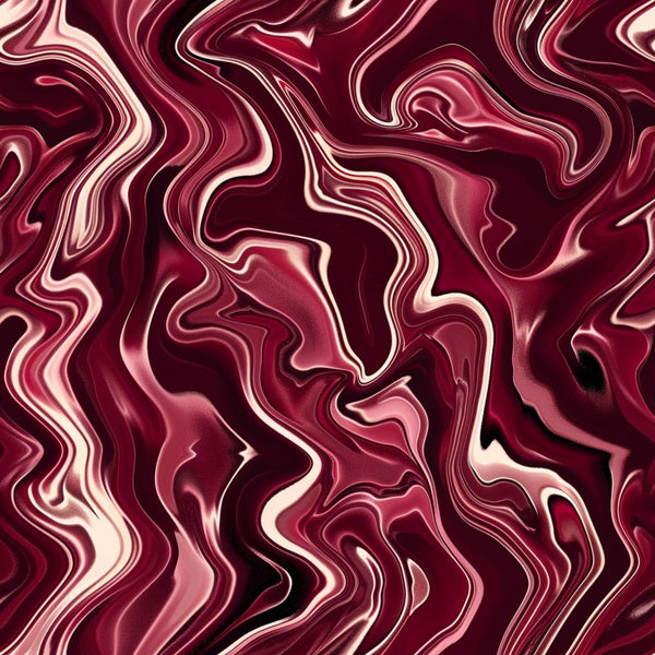 burgundy, deep red, wine, maroon, cream, abstract swirls, flowing pattern, marbled design, liquid texture, modern art, contemporary style, organic shapes, fluid motion,, fabric panel, sophisticated, elegant, luxurious, wavy lines, artistic